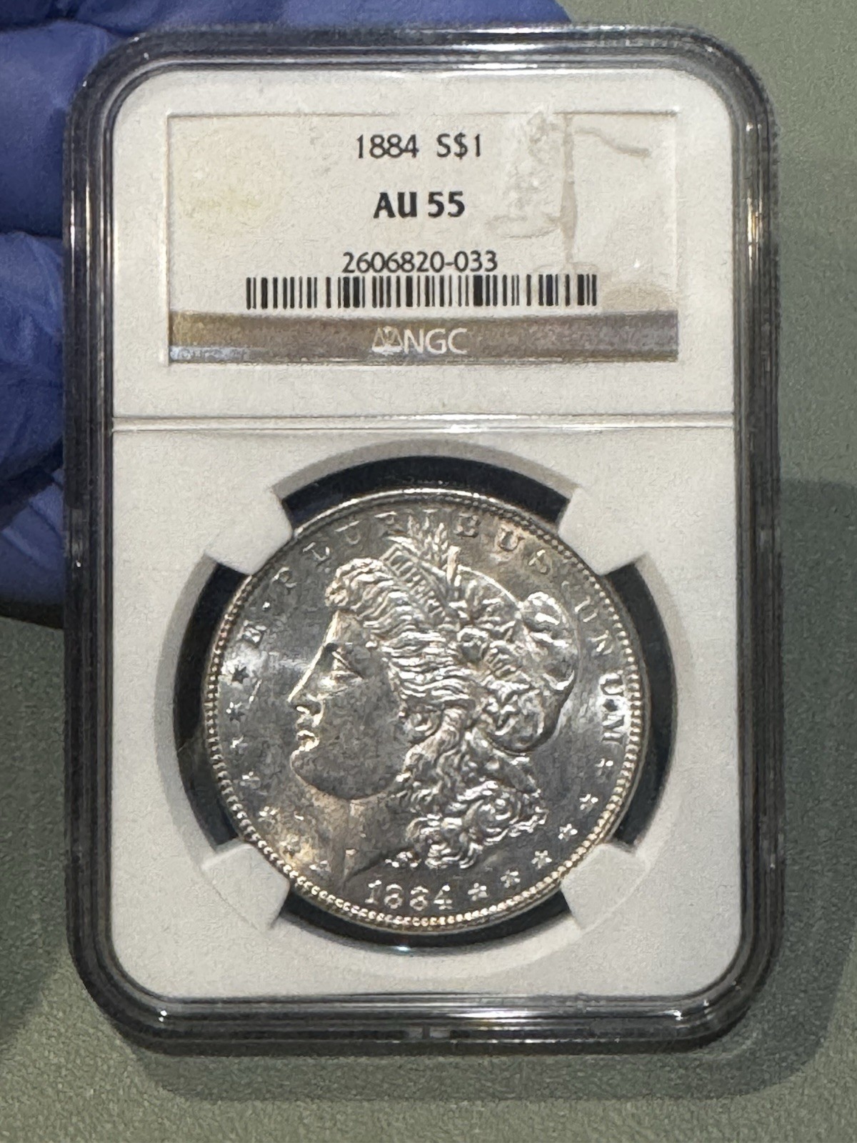 1884 Morgan Silver Dollar $1 NGC AU55 - Very Flashy Beauty