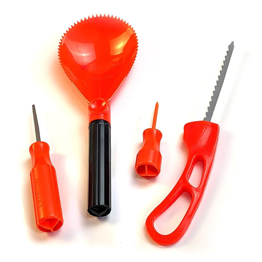 Pumpkin Masters Premium All in One Carving Kit – Comprehensive 39.4", Silver