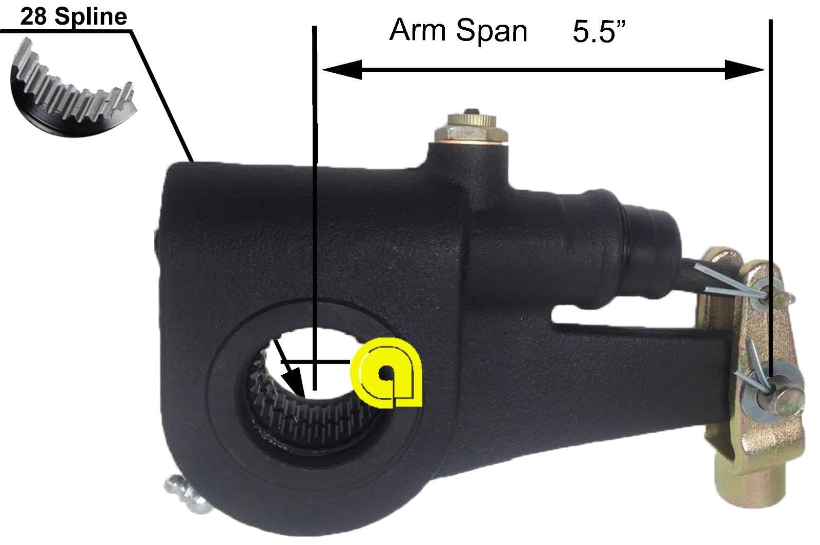 Automatic slack adjuster 28 Spline 5.5" Ref: Meritor R801073, 139.2831, E11401