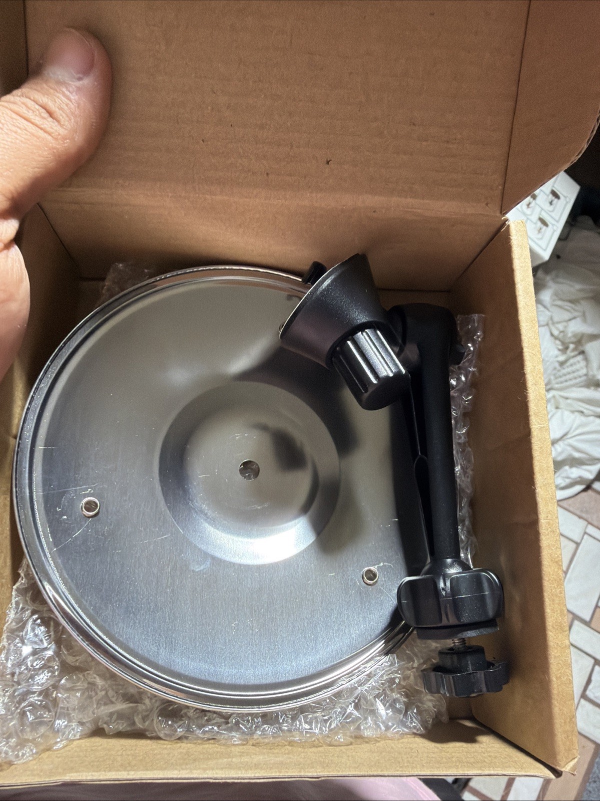 Silver Car Cymbal Air Vent Clip On
