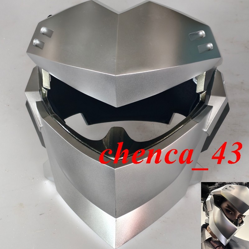 New Game Overwatch Genji Helmet Headset FRP Wearable Mask Halloween Cosplay Prop