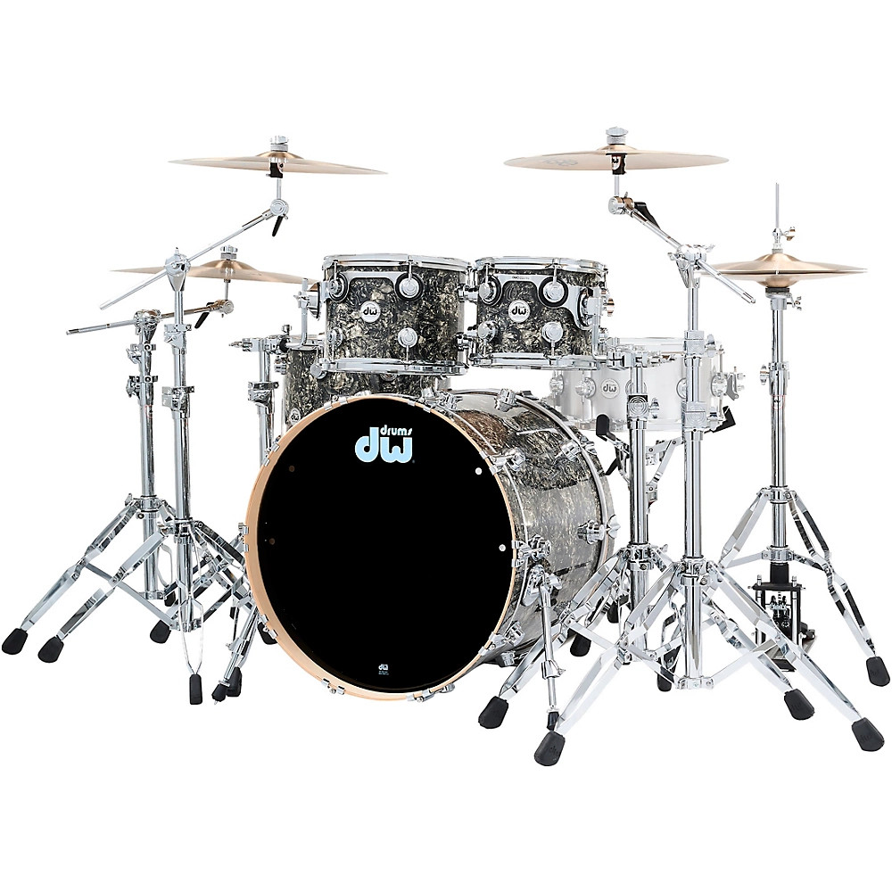DW Collectors 4-Piece SSC Maple Shell Pack With Chrome Hardware Silver Abalone