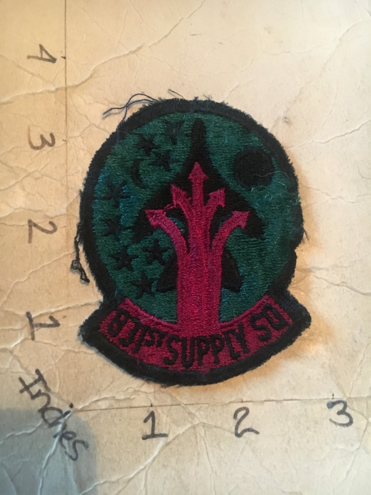 USAF  831st Supply Squadron subdued patch 7/12/25