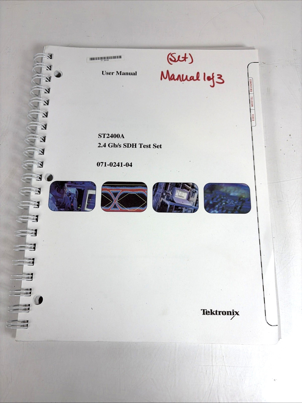 Tektronix User Manual ST2400A 2.4Gb/s Sonet Test Set 071-0241-04