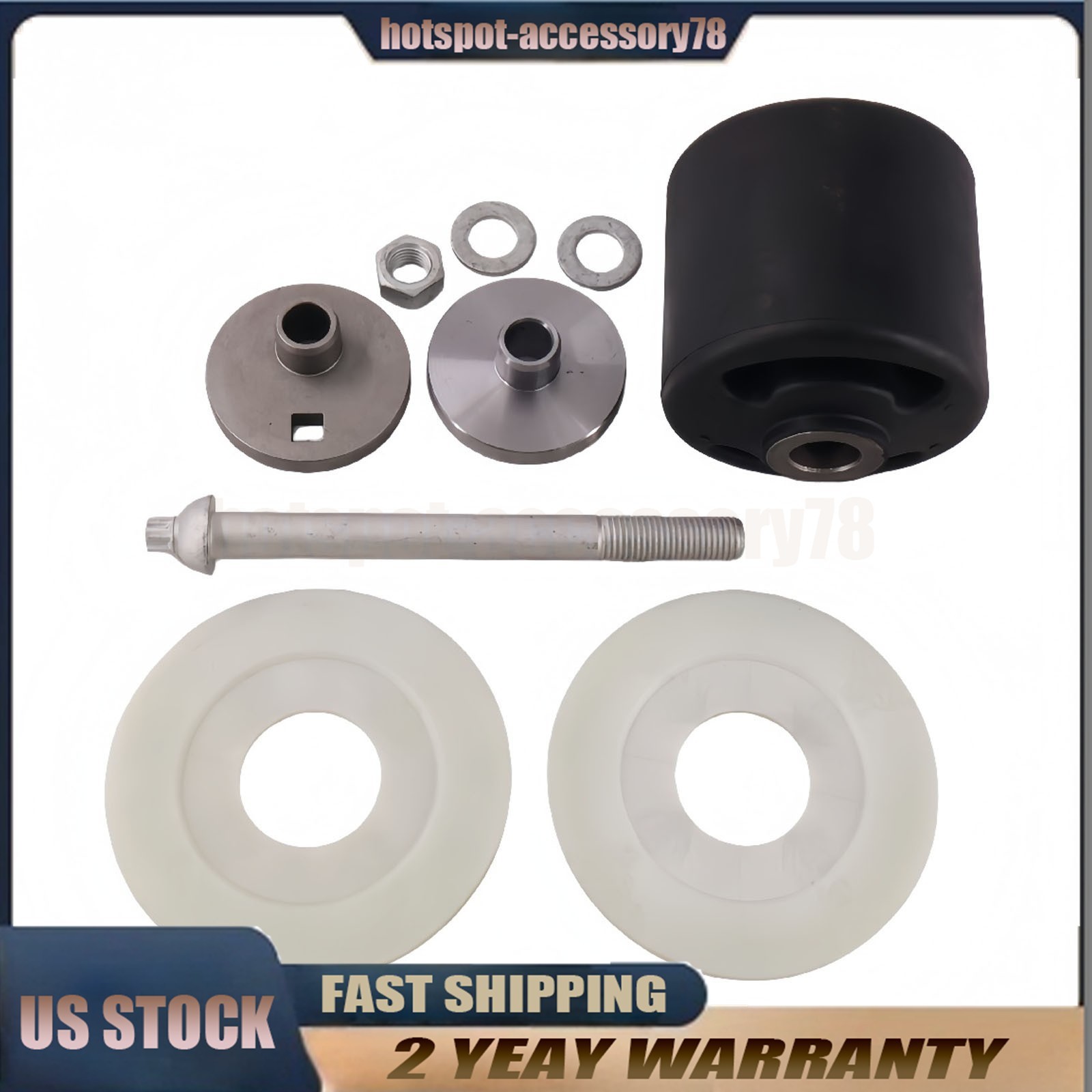 New Quick Align Pivot Bushing Kit+Alignment Collars S-28654 For Hendrickson