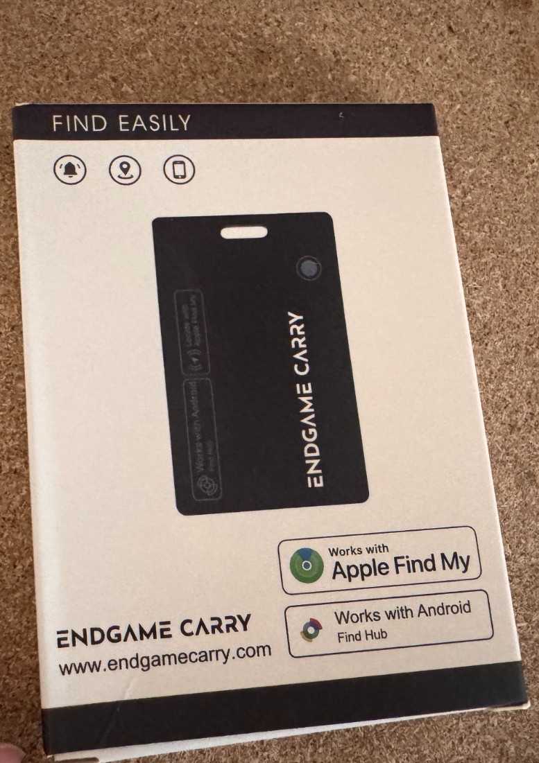 Thin Wallet Tracker Card, Find My or Google's Find Hub App, Dual System Both iOS