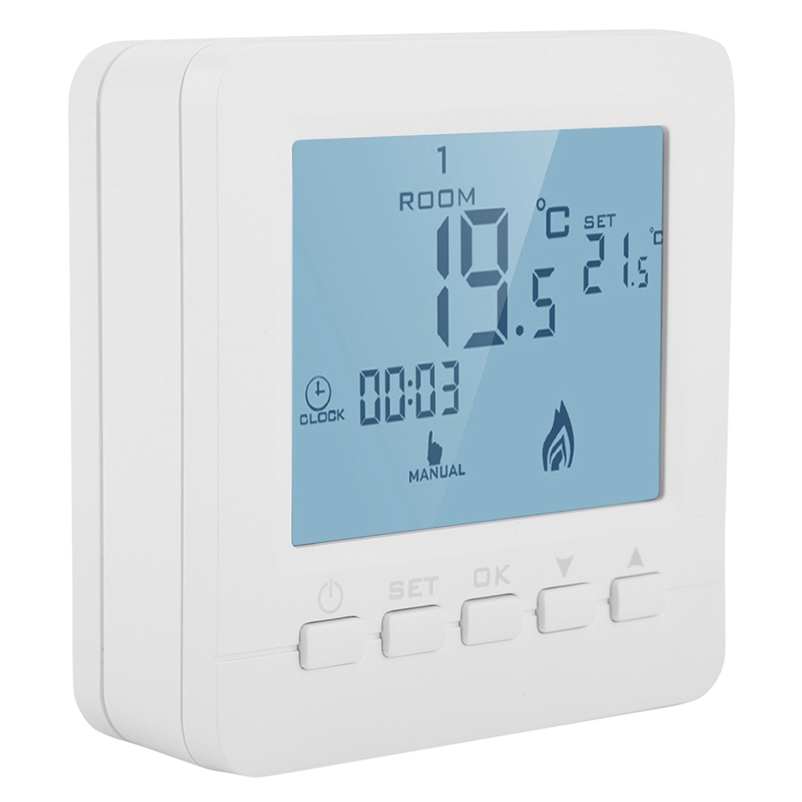 LCD Digital Thermostat With Data Memory Function For Office Spaces