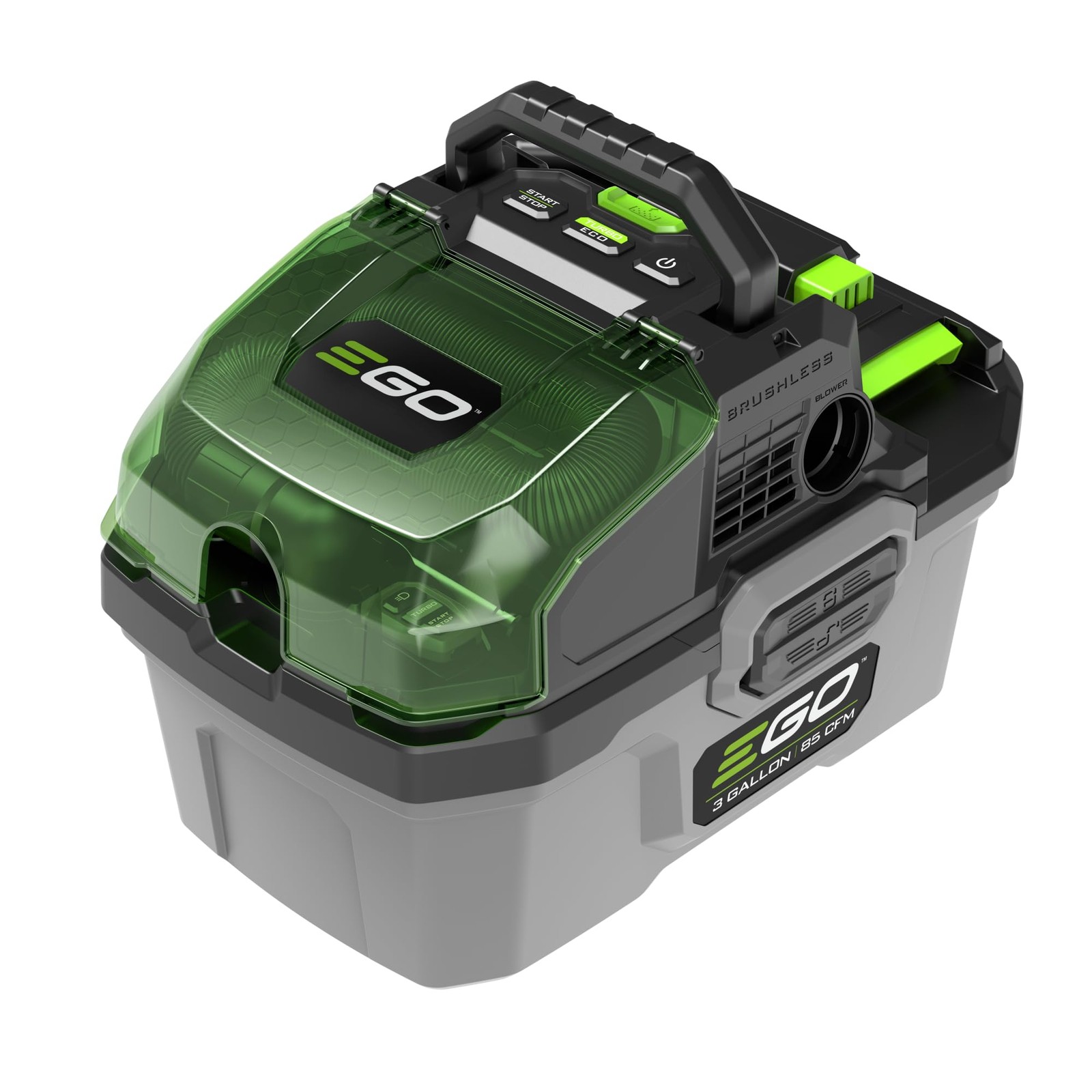 Shop Vacuum Wet Dry 3 Gallon 85 CFM Cordless Portable EGO WDV0300 Power Compact