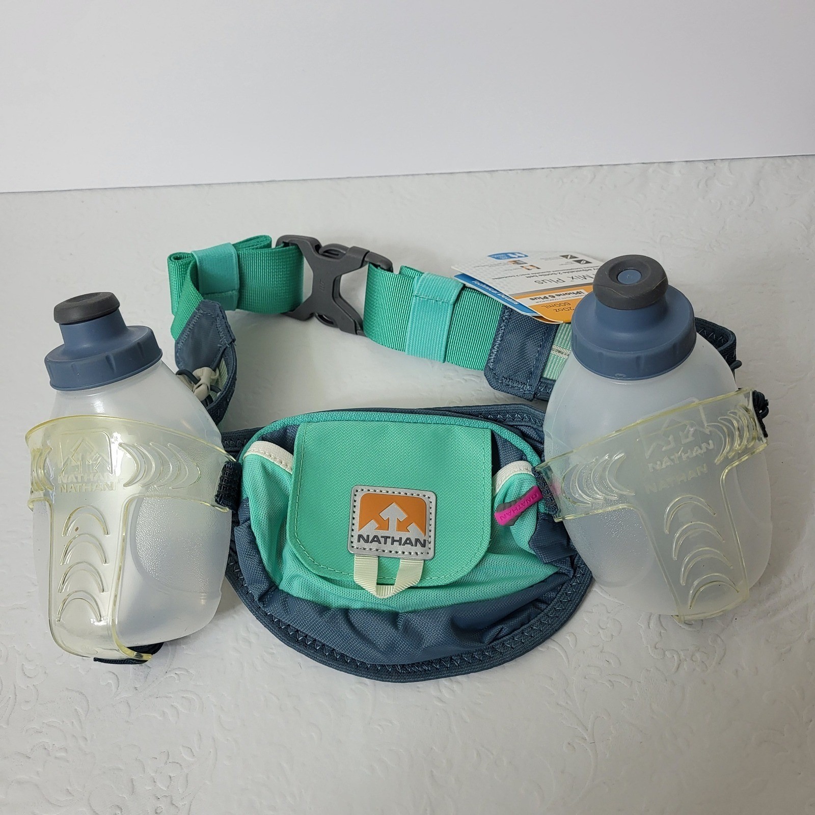 Nathan Trail Mix Plus Adjustable 2 Bottle Hydration Belt Waist Pack Running NWT