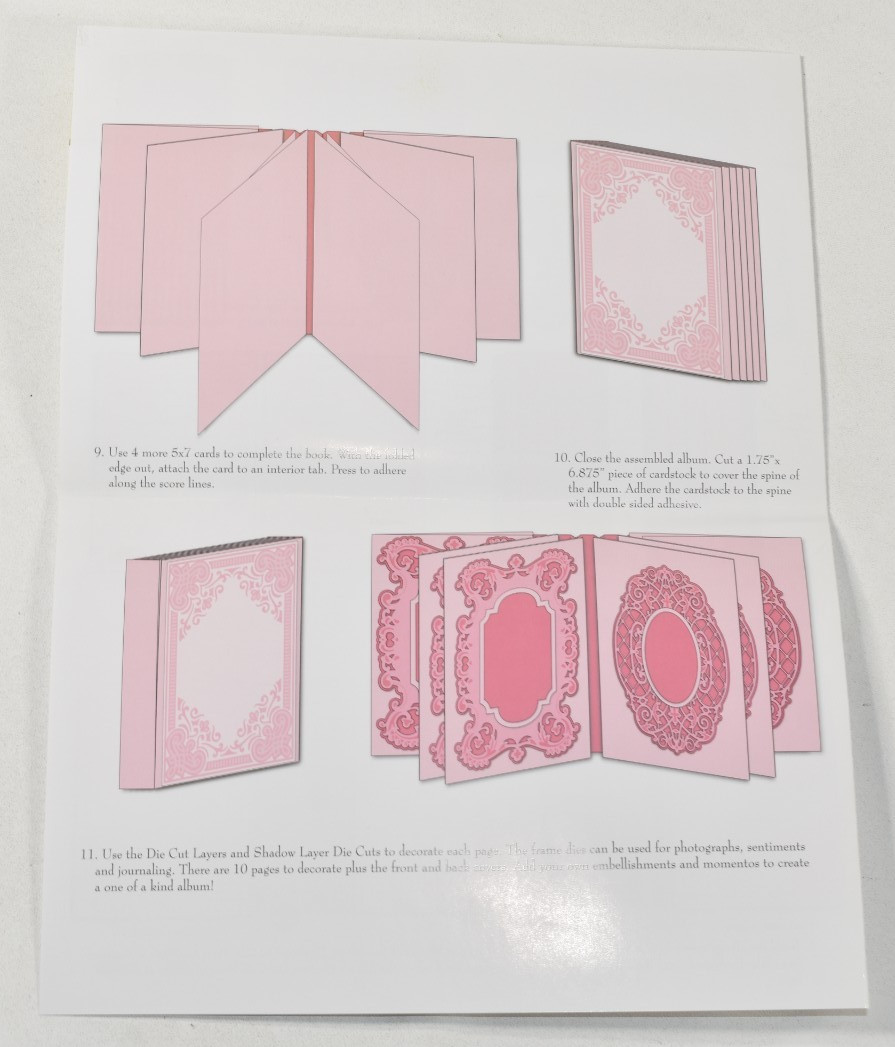 Anna Griffin Album Binding Making Die Embossing Folder AG1168 INCOMPLETE - READ