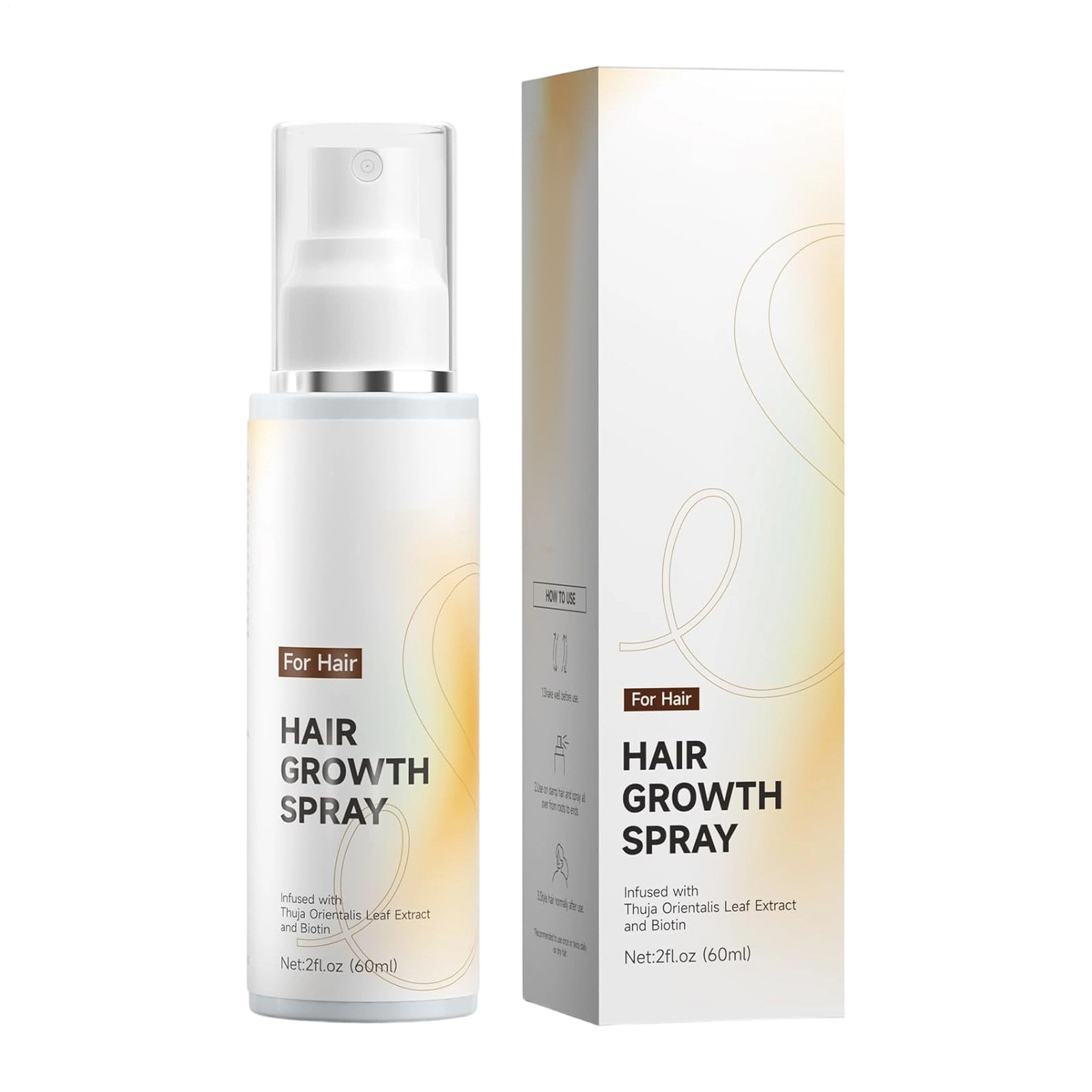 Snidin Hair Growth Spray With Rosemary Oil & Biotin 60ml - Non-Greasy, Hair Loss