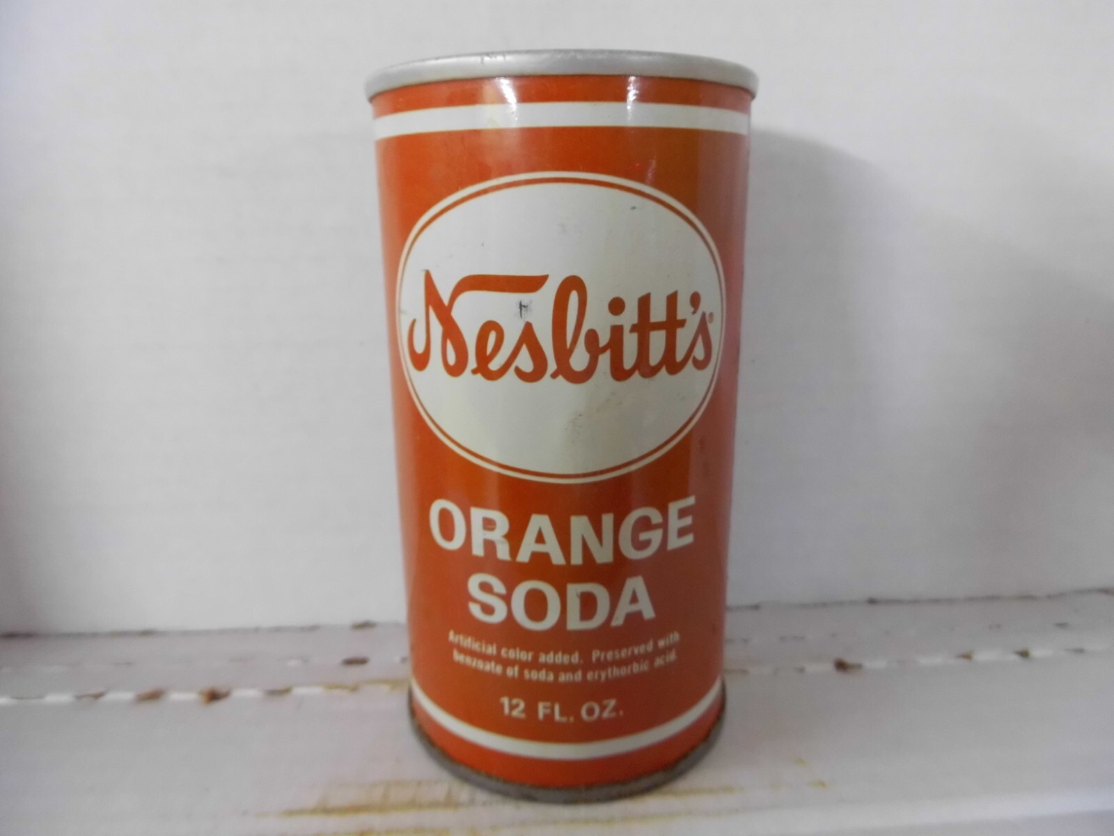 NESBITT'S ORANGE SODA CAN~NESBITT FOOD PROD., LOS ANGELES,CAL.