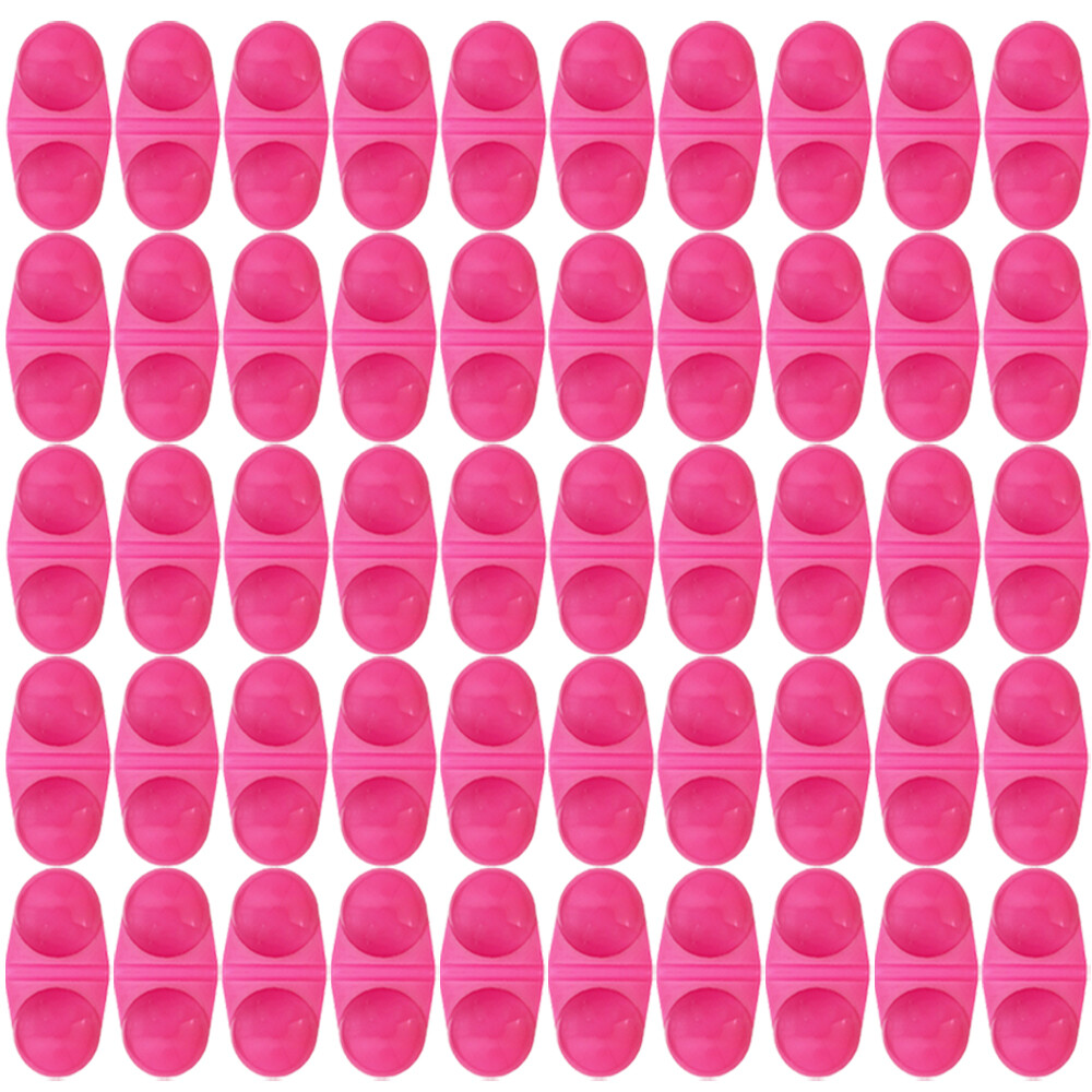 50PCS Pink Fishing Inline Rattles Catfish Double Rattle Beads For Stripers Bass