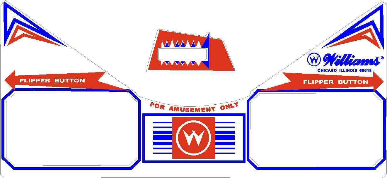 Williams Space Odyssey Pinball Machine Apron Decal Set