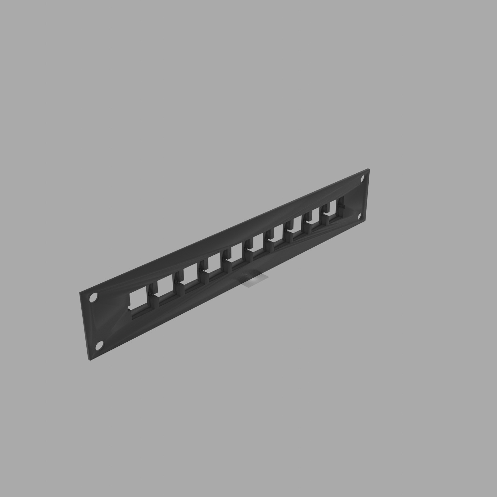 PrintForge UNJ600 10‑in Rack Keystone Patch Panel – Black PETG, Made‑to‑Order
