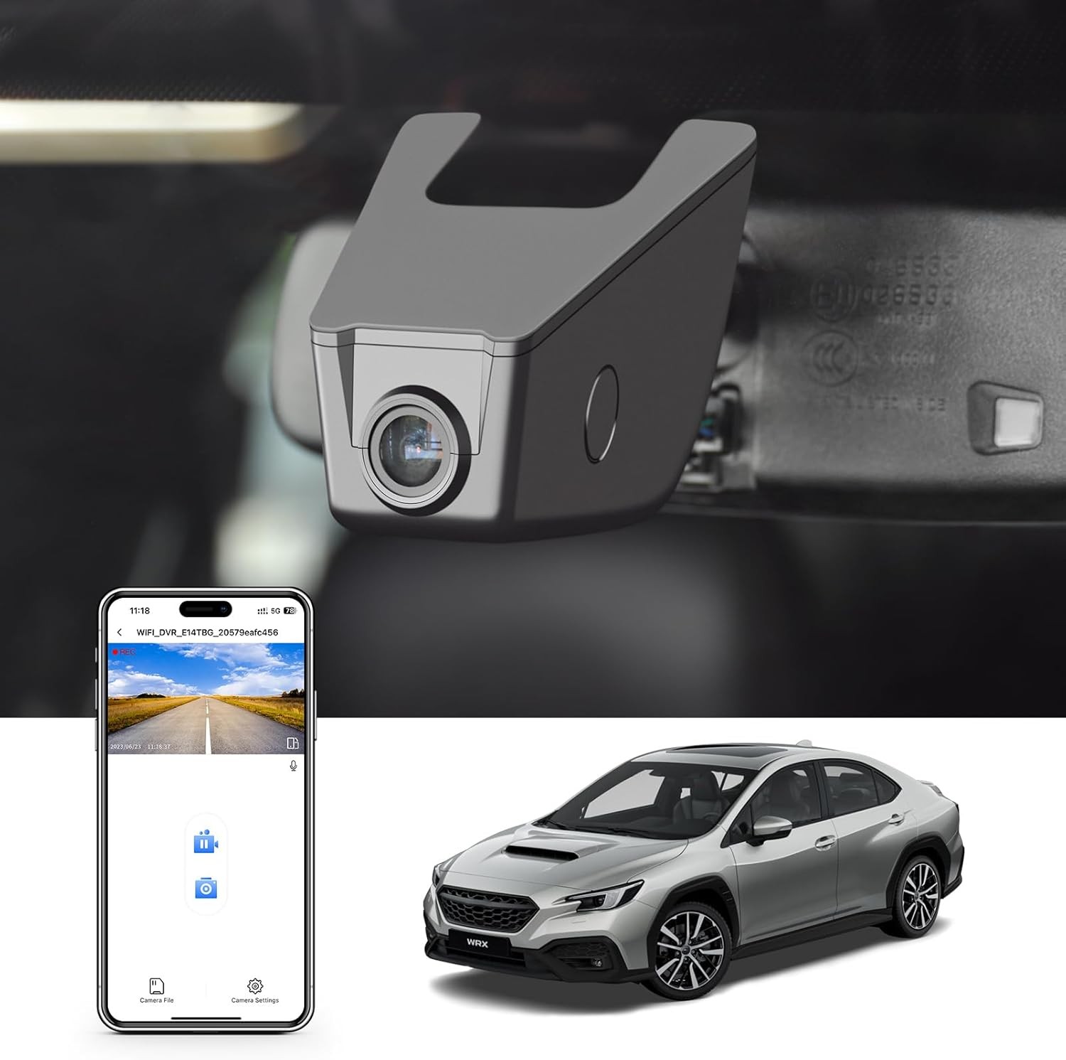 STARVIS 2 IMX678 4K Front & IMX675 2K Rear Dash Cam for Subaru WRX 2016-2025 GPS