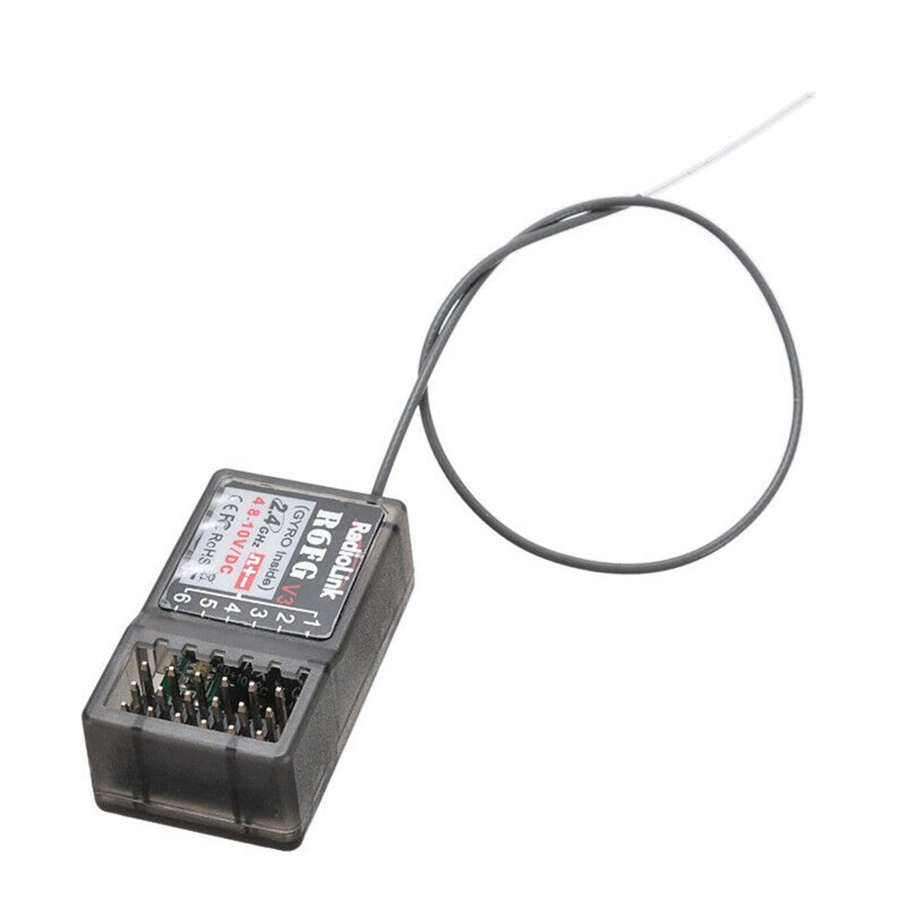 R6FG 2.4Ghz 6CH Gyro RC Receiver for RC6GS RC4GS RC4G Radiolink Transmitter A