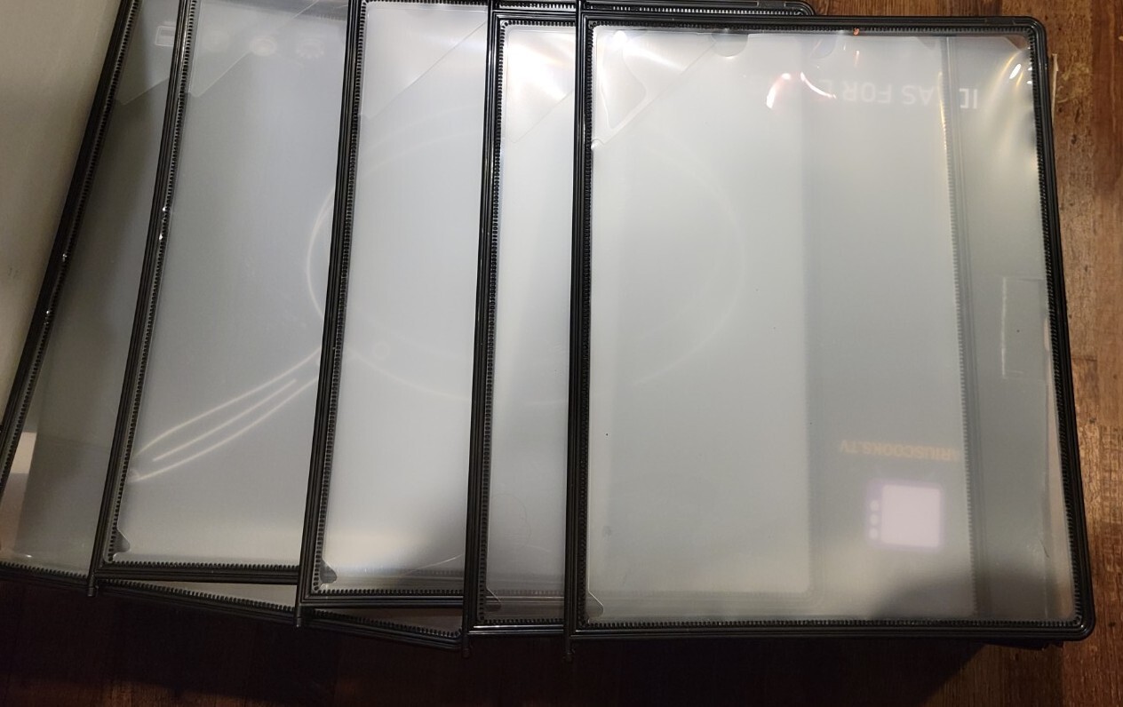 Reference Organizer Pockets Refill Panels Letter-Size Set of 5 Black