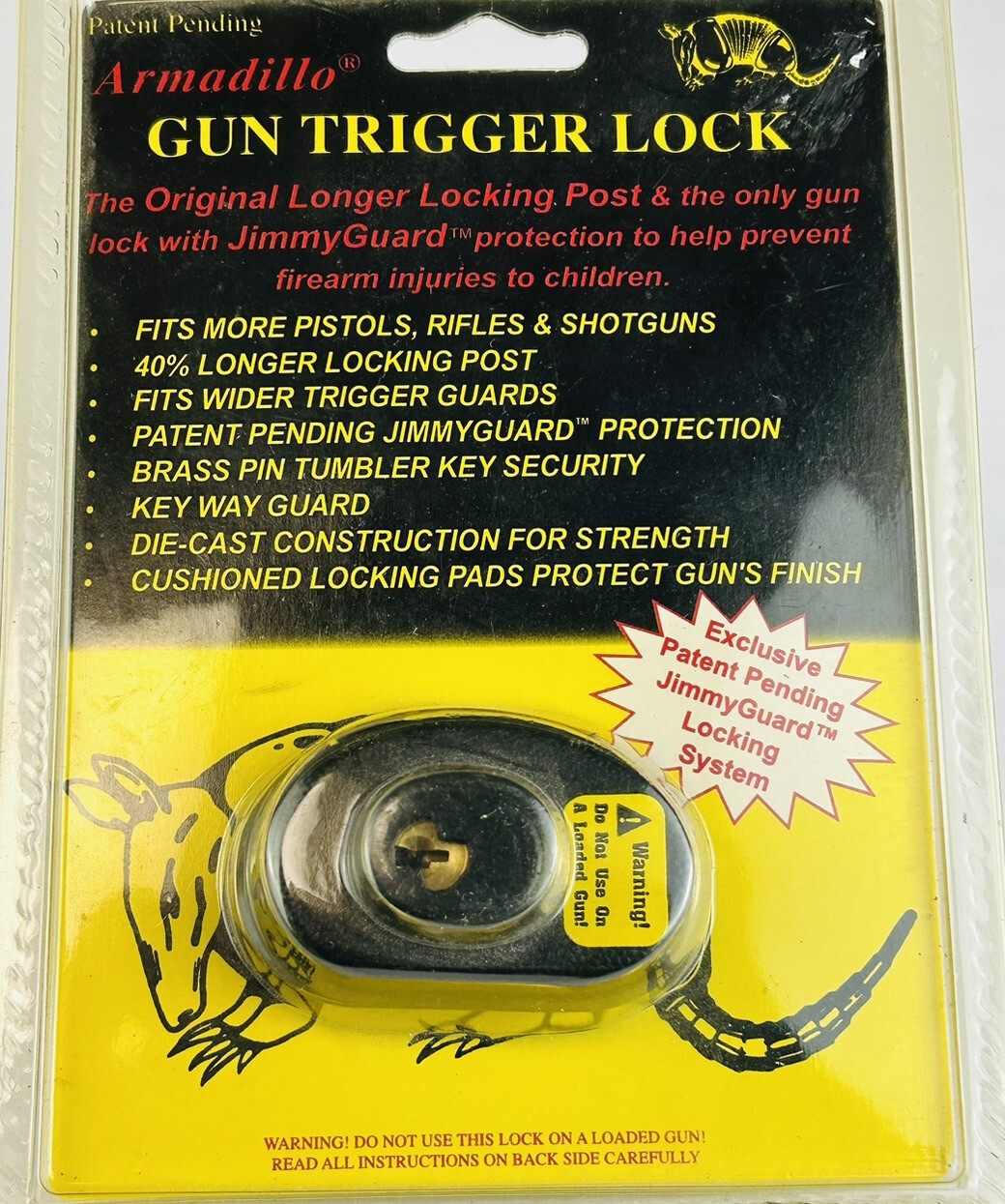 Gun WIDE Trigger Diecast Safety Lock pistol Rifle Shotgun NOS (2) ￼brass keys