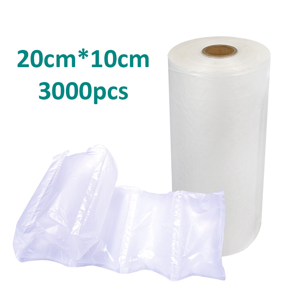 Inflated Air Pillow Bubble Film 3000Pcs Bubbles Package Film Roll 20*10cm