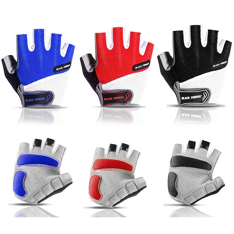 Mountain Bike Cycling Gloves Half Finger Gel Pads Workout Sports Bicycle Gloves