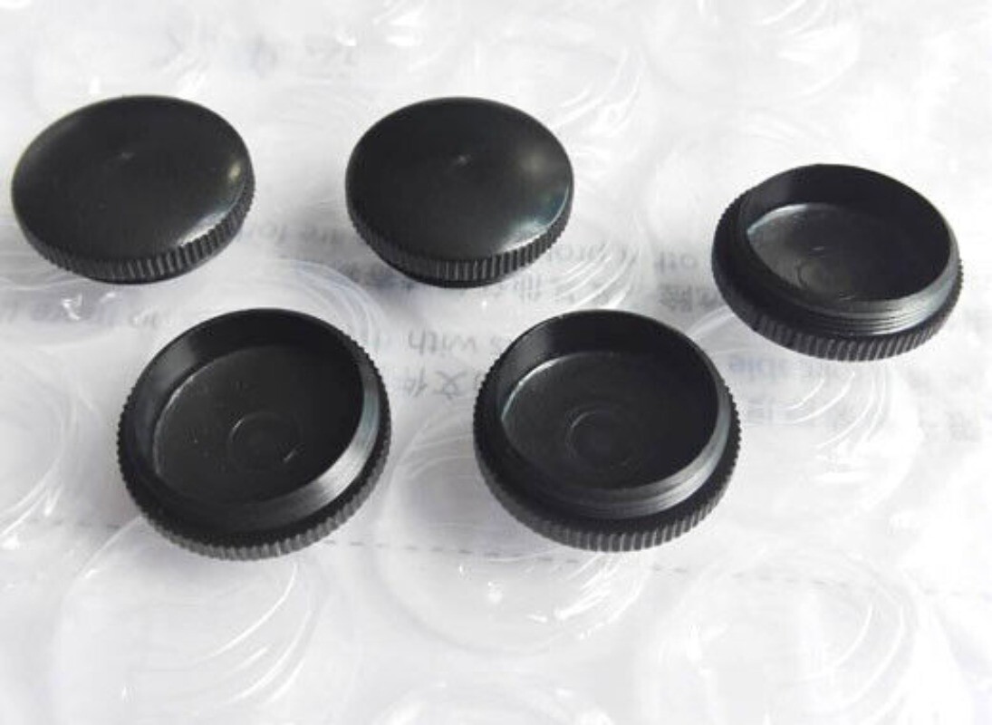 5PCS Plastic Standard Thread Objective Lens Dust Cover for Biological Microscope