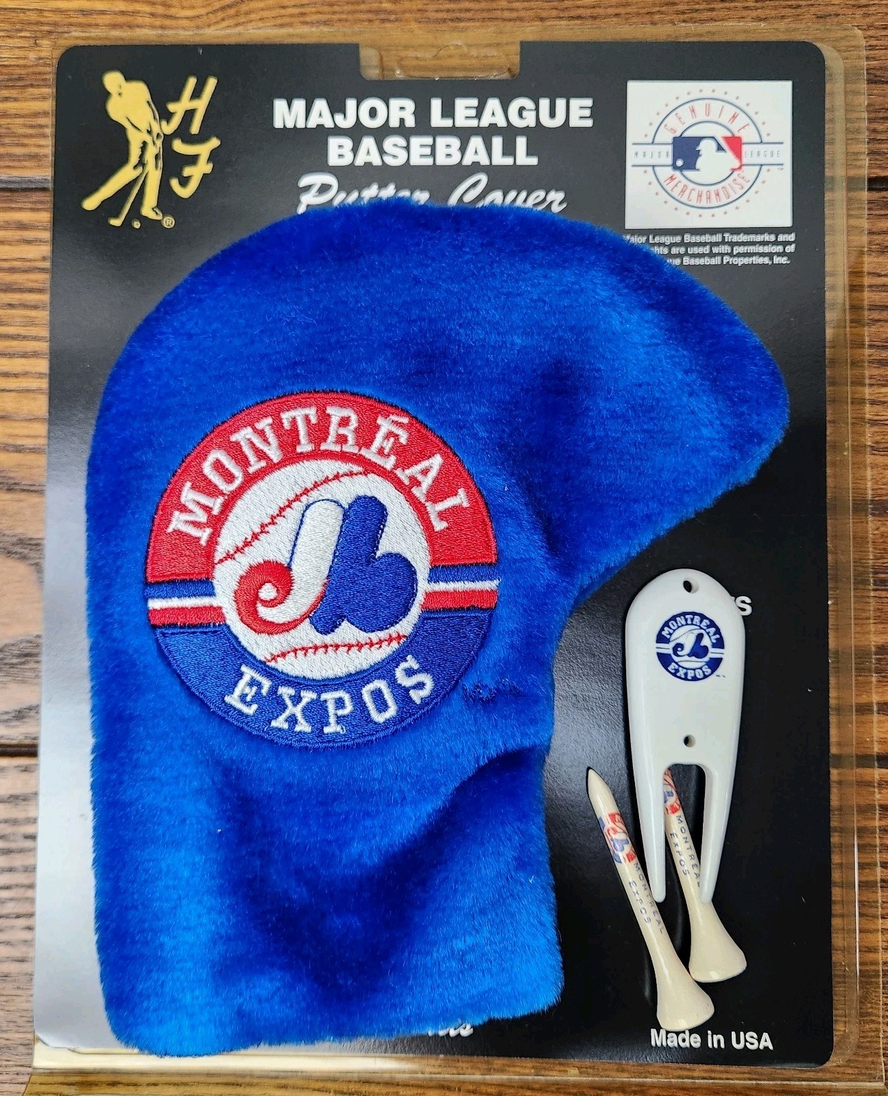 Vintage Montreal Expos Golf Putter Headcover With Tees New Deadstock