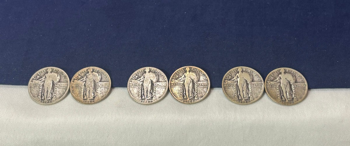 Standing Liberty Quarters 90% Silver 1925 1926 1927 1928 1929 1930