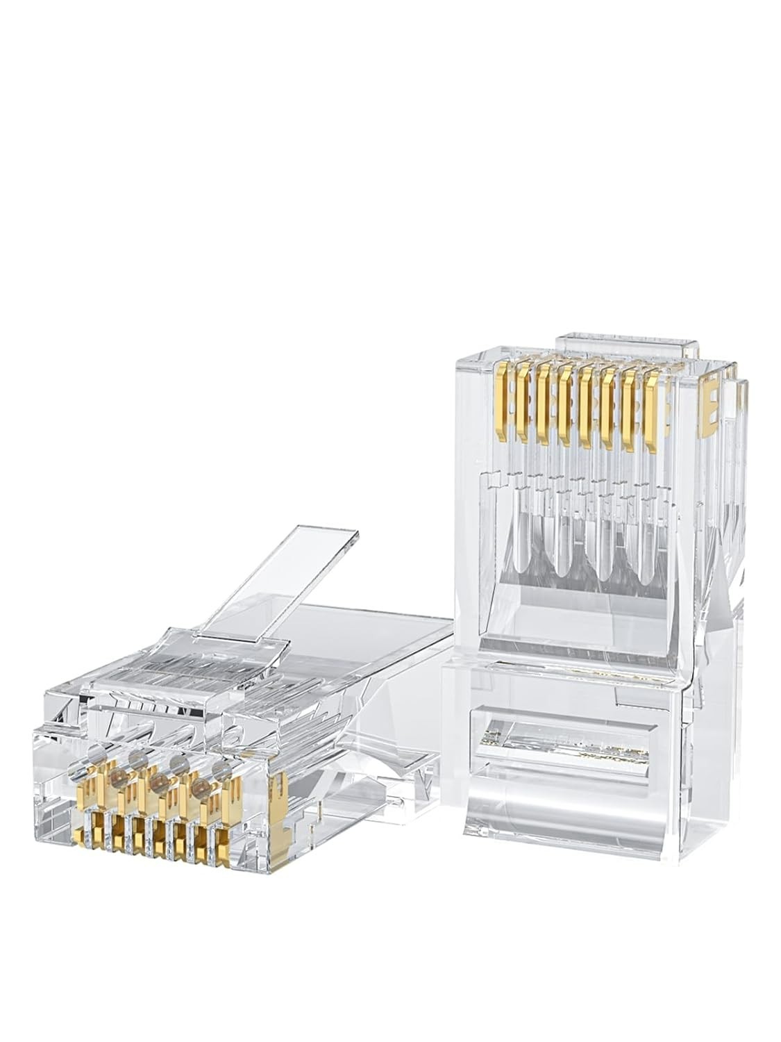 100-PACK Cat6 RJ45 Ends, Ethernet Cable Crimp Connectors UTP Network Plug
