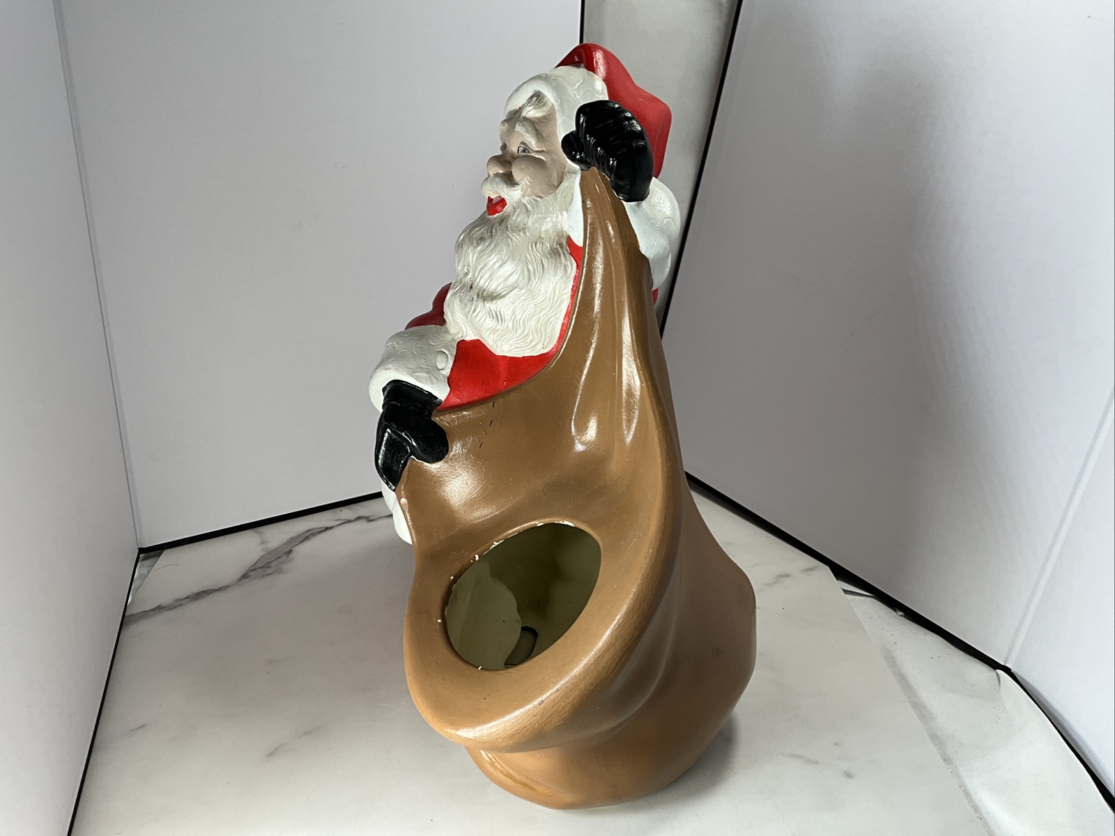 Vintage 1970 Byron Ceramic Santa Planter