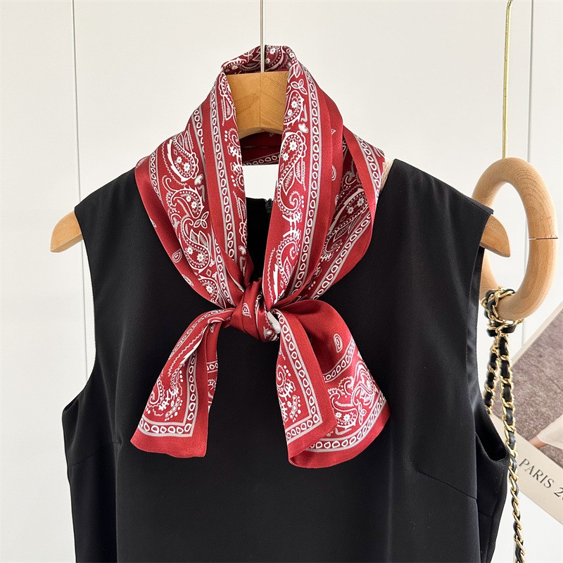 100% Mulberry Silk Scarf 150X16CM Women's Long Double sided Printed Scarf