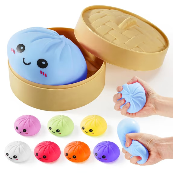 Dumpling Squishy Mystery 3.5" Stress Balls Fidget Sensory Toy Random Pull Sealed