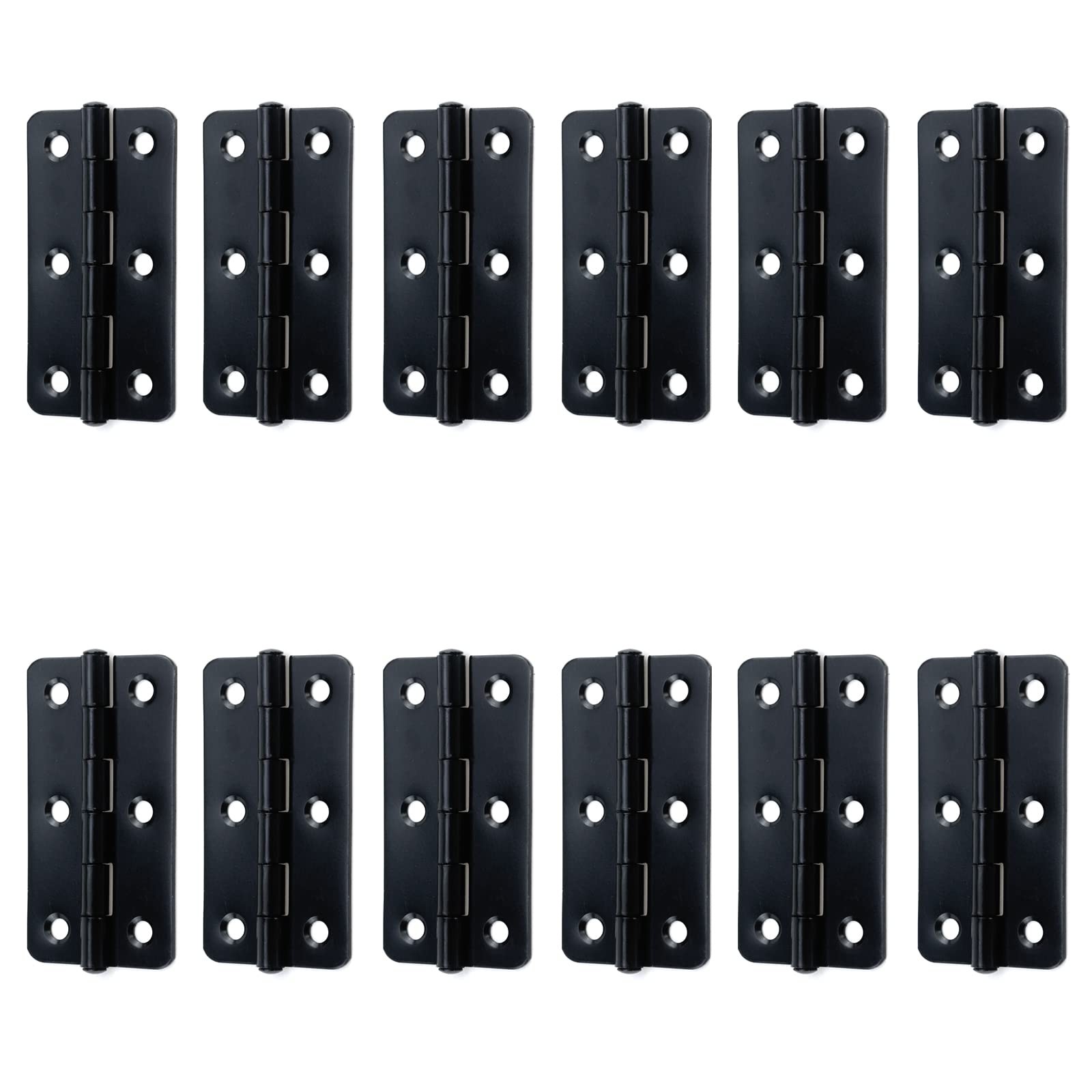 Matte Black Door Hinges Modern Metal Flat Folding Butt Cabinet Door Hinges 3 ...