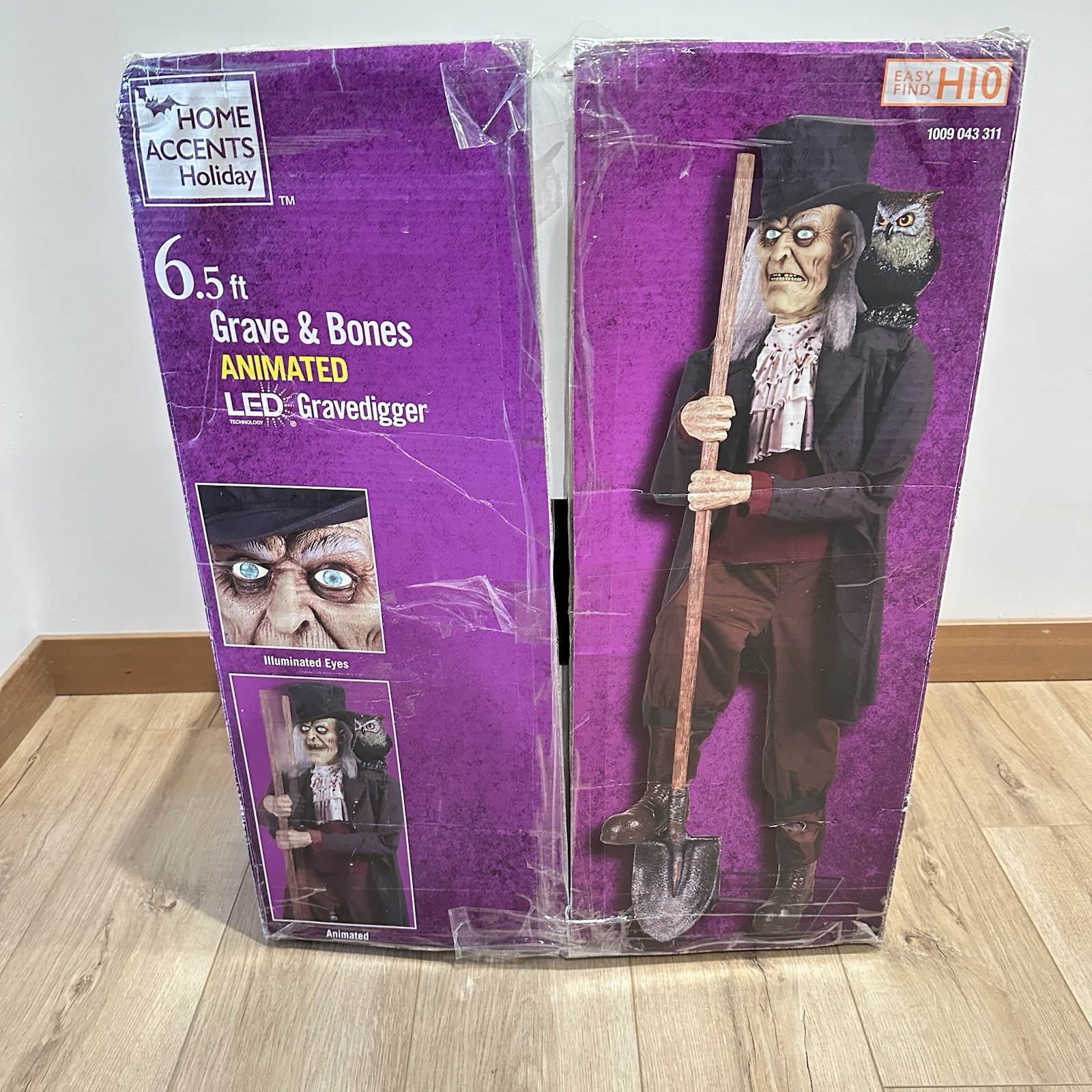 6.5 ft Grave and Bones Animated LED Gravedigger Halloween Prop Animatronic 2023