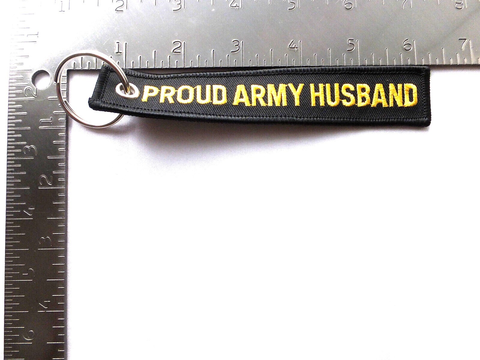 U.S. ARMY PROUD ARMY HUSBAND EMBROIDERED KEY FOB (FB-2)