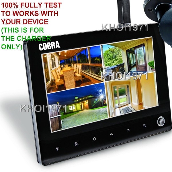 WALL AC power adapter for 63842 COBRA wireless security 7-IN. LCD VIEWSCREEN