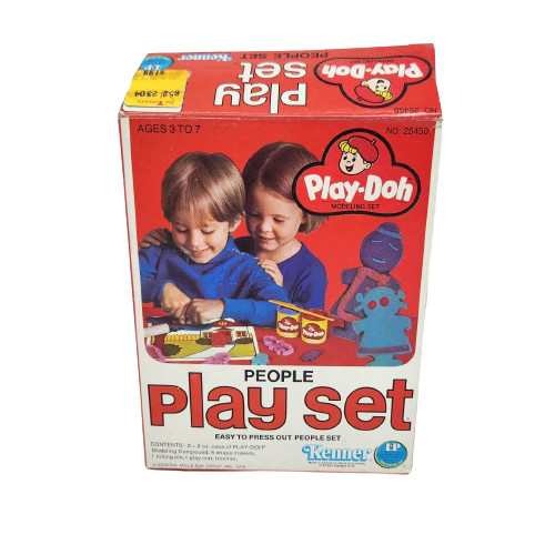 VINTAGE 1976 KENNER PLAY-DOH PEOPLE 100% COMPLETE IN BOX W/ HOUSE PLAYMAT