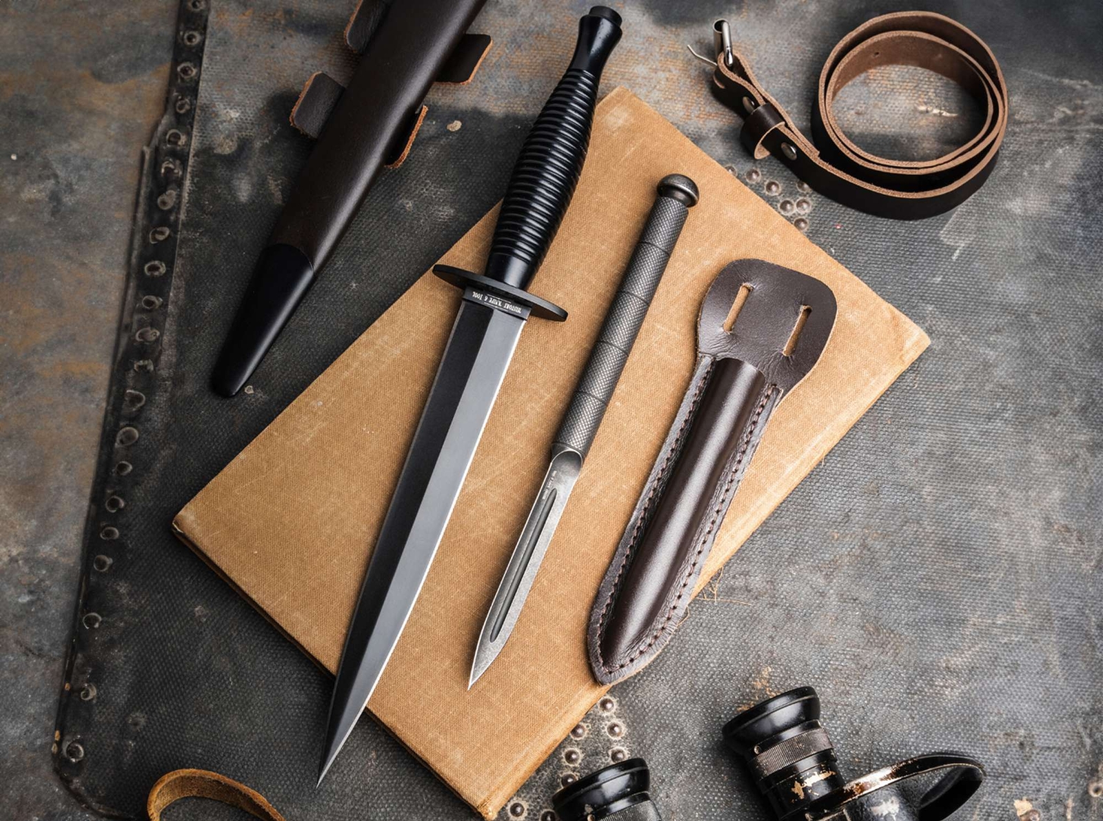 History Knife & Tool Commando Dagger Fixed Knife 7.09" Blade 420 Black ✔️02HY002