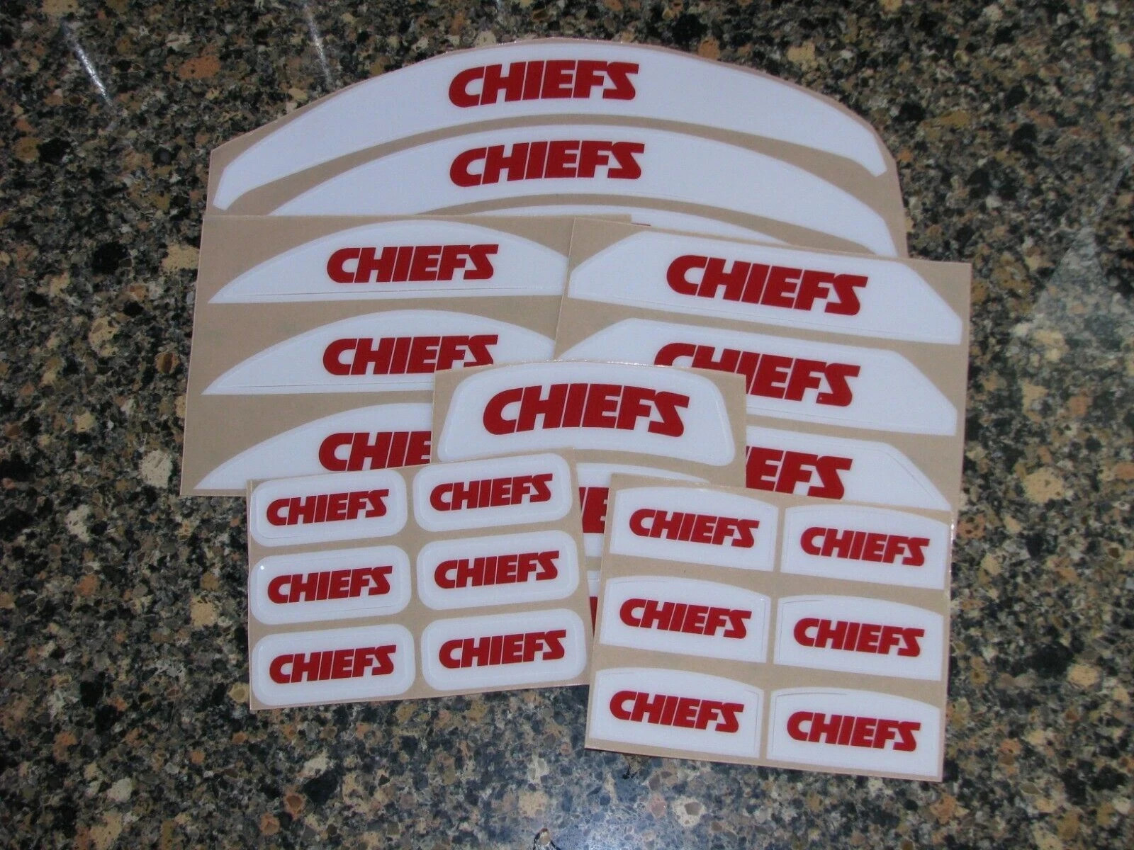 KANSAS CITY Bumper Football Helmet Decal Qty (1) Set FULL Size 3M 20MIL