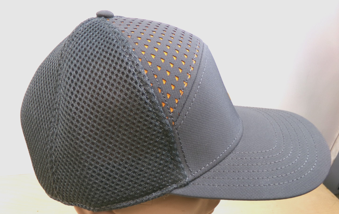 Bakcou Cycling Cap Hat Gray Mesh Breathable Snap Back
