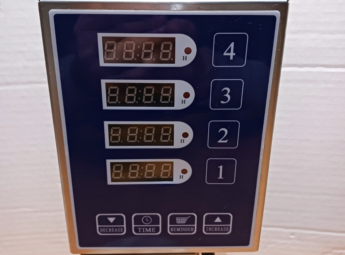 4 Channel - Commercial Kitchen Timer - LED Display / Alarm - 110v - Tested