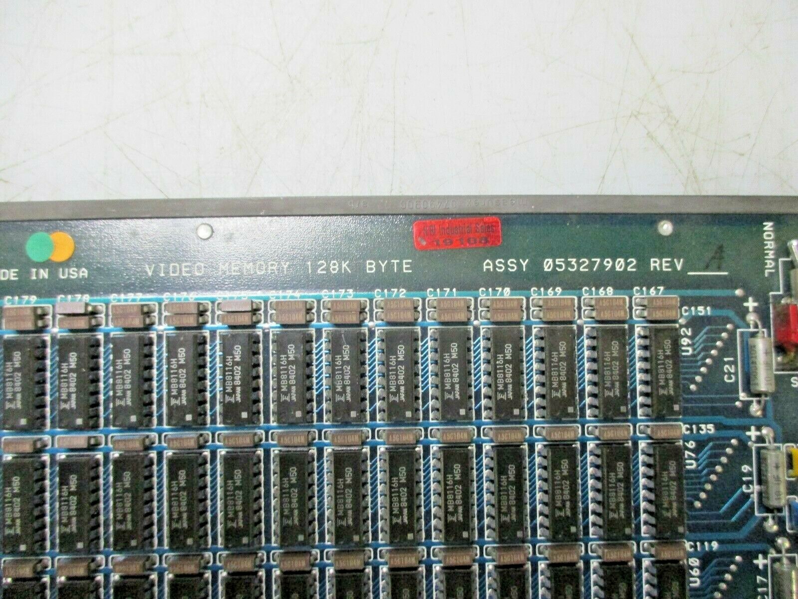 MEASUREX VIDEO MEMORY 128K BYTE BOARD REV A ASSY 05327902