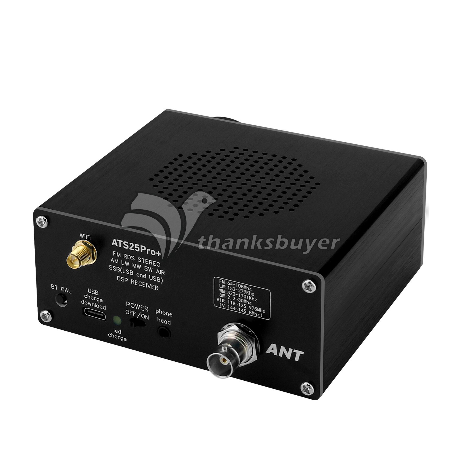 HAMGEEK ATS25 Pro+ FM SW SSB MW LW AIR SDR Receiver Aviation Band Receiver USA