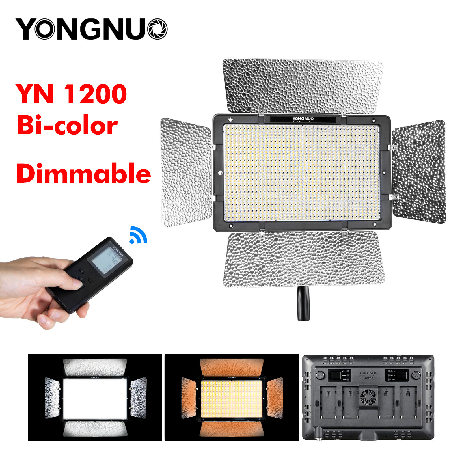 YONGNUO YN1200 LED Studio Video Light Panel For Camera & Camcorder 3200K-5500K