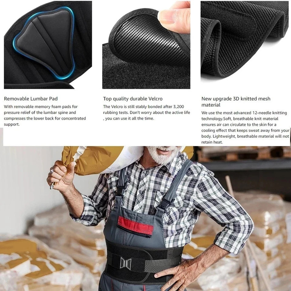 Copper Fit X-Back Brace for Lower Back Pain, Lumbar Support, (Large/XLarge)