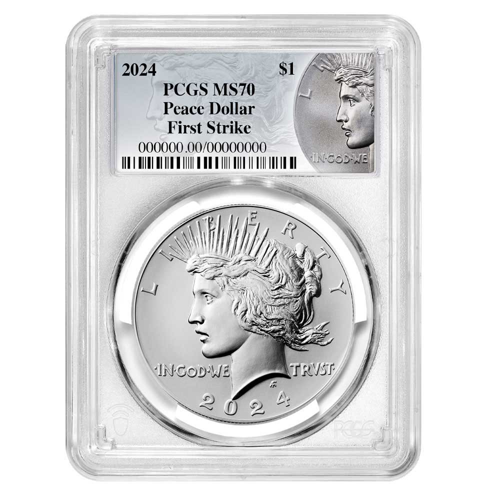2024 $1 Peace Silver Dollar PCGS MS70 FS Peace Label