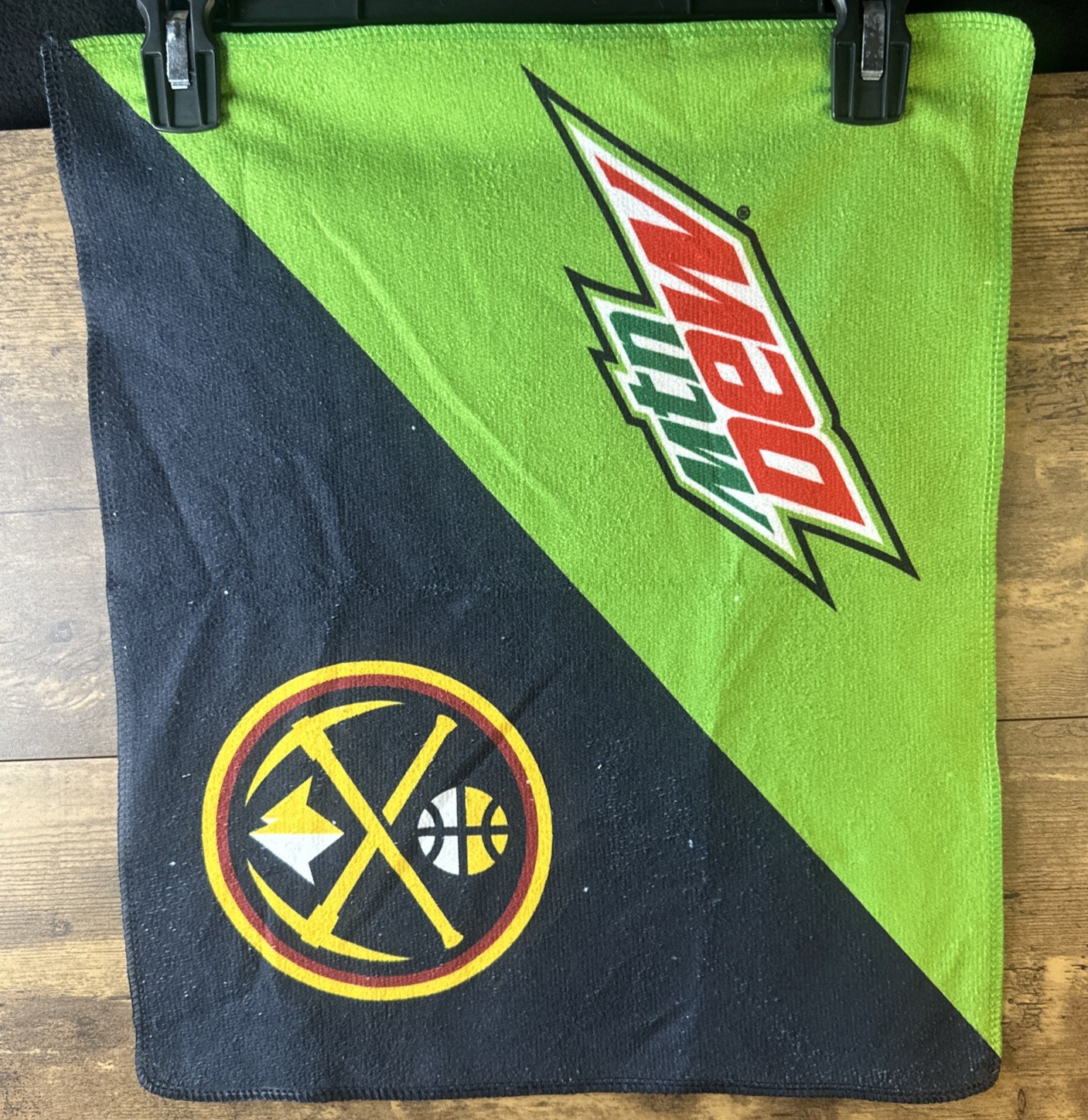 RARE Denver Nuggets Mountain Dew Promo Microfiber Sports Rally Hand Towel MtnDew