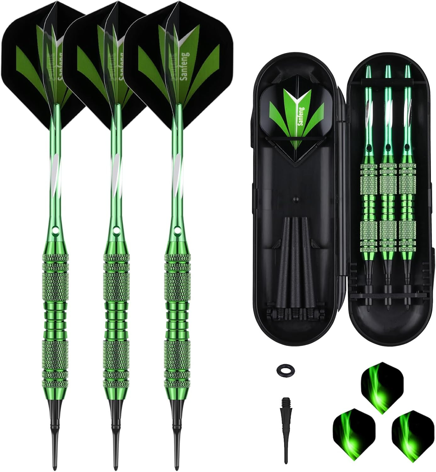 Soft Tip Darts Set 18/20 Grams - Professional Darts Plastic Tip with Brass Barre