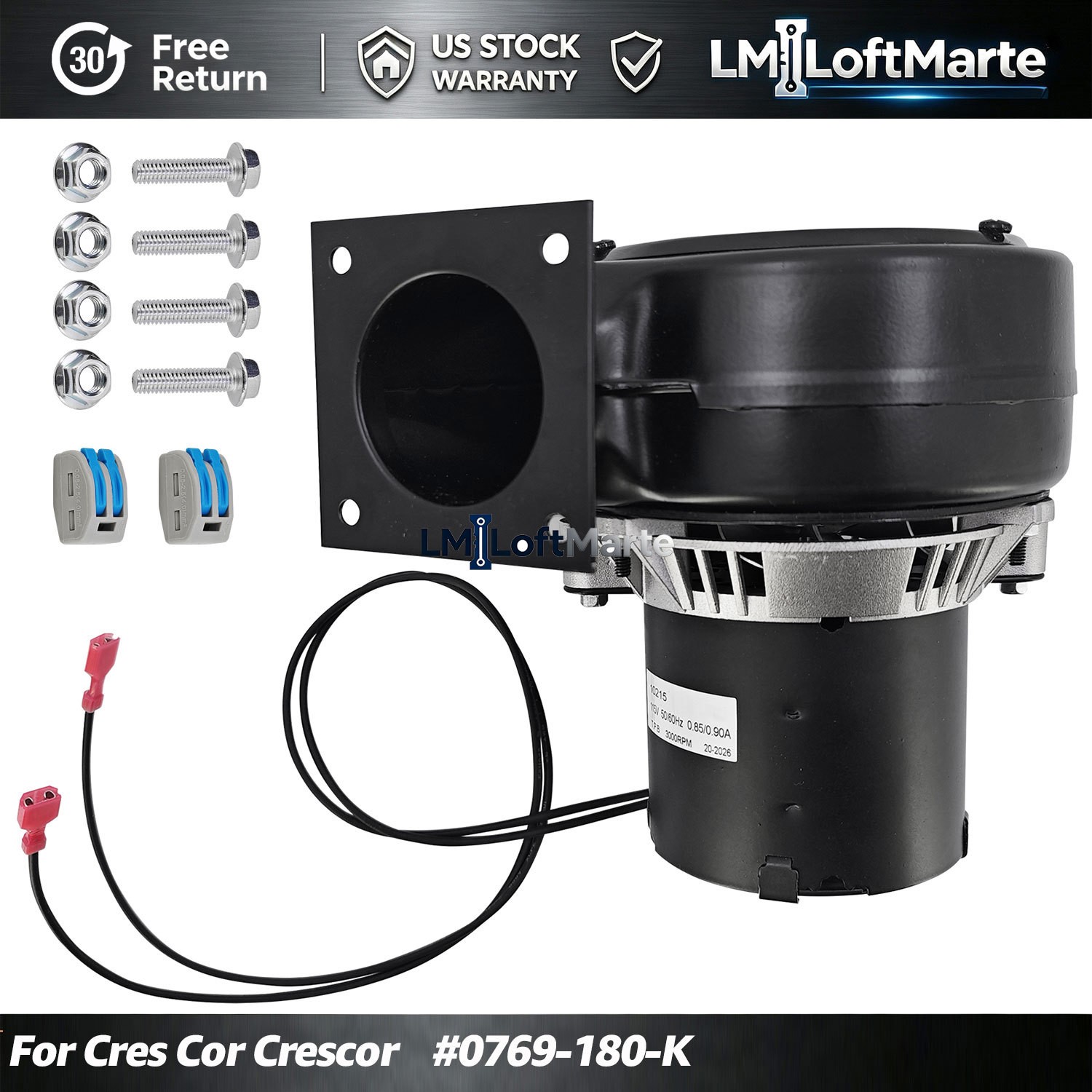 0769-180-K Blower For Cres Cor Crescor 115V/120V | 1/50 HP 50/60 Hz 3000 RPM