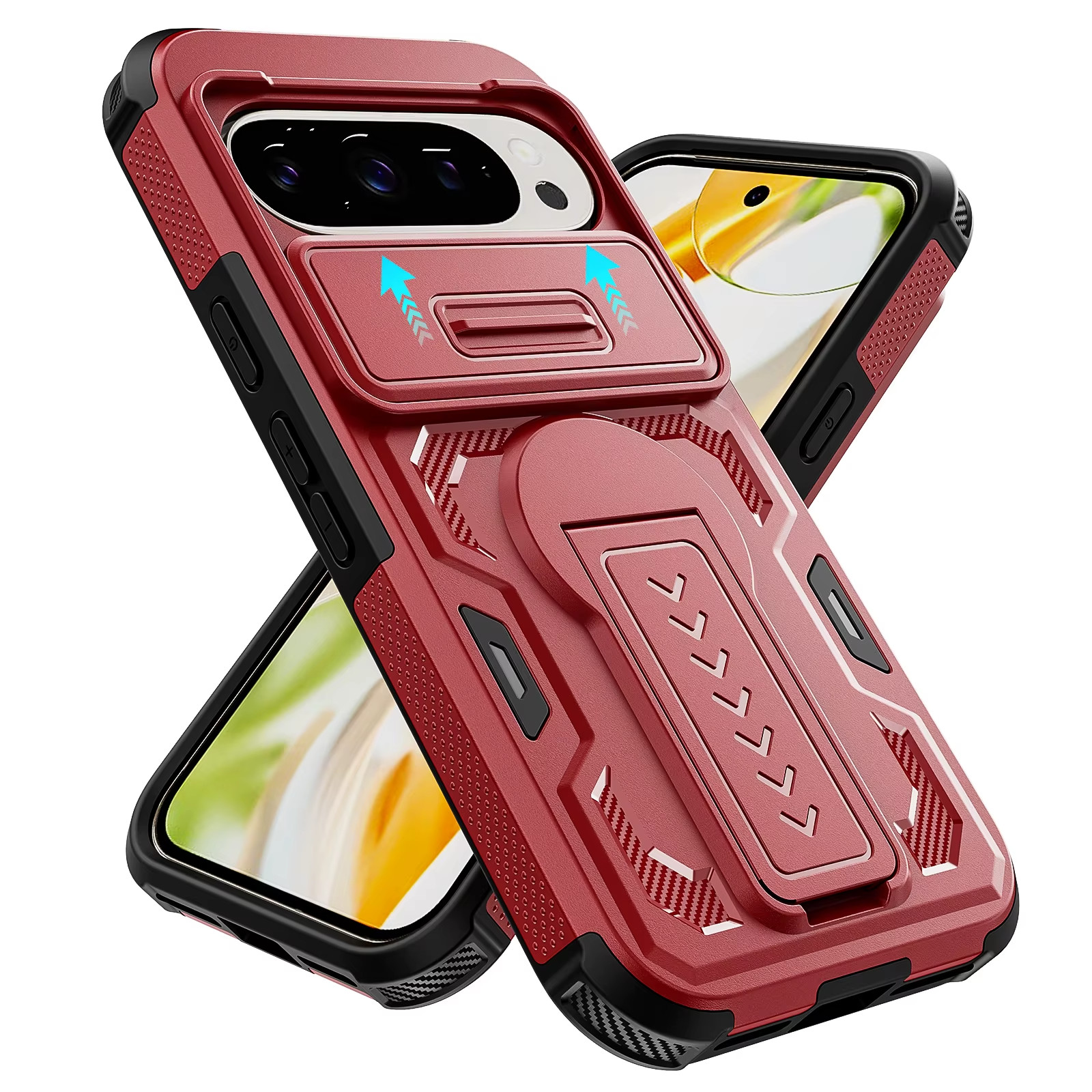 Heavy Duty Case for Google Pixel 10 Pro/10/9 Pro/9, Shockproof with Kickstand
